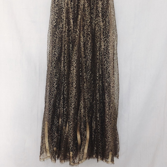 Valentino Ruffled Silk-Chiffon Lace Dress Neutral - Picture 8 of 8